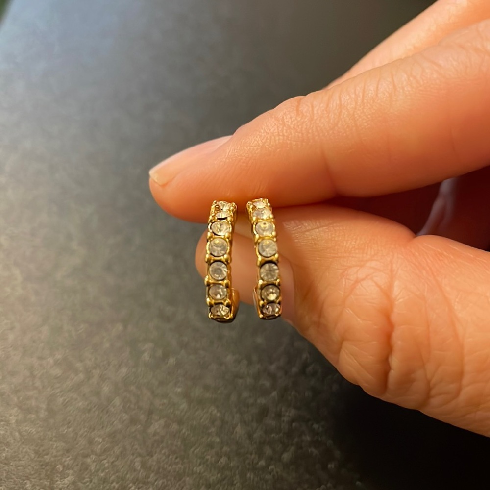 Swarovski Hoop Earrings with Crystals